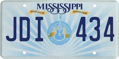 MS license plate JDI434