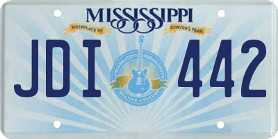 MS license plate JDI442