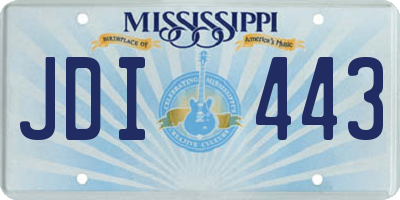 MS license plate JDI443