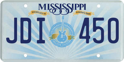 MS license plate JDI450