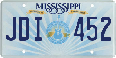 MS license plate JDI452