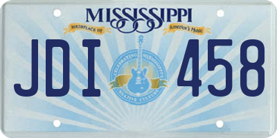 MS license plate JDI458