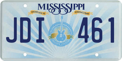 MS license plate JDI461