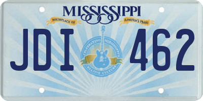 MS license plate JDI462