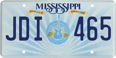 MS license plate JDI465