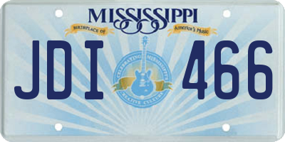 MS license plate JDI466