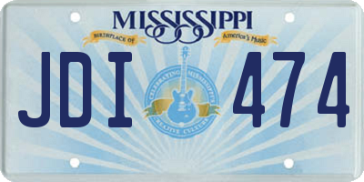 MS license plate JDI474