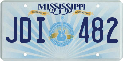 MS license plate JDI482