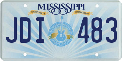 MS license plate JDI483