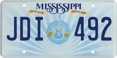 MS license plate JDI492