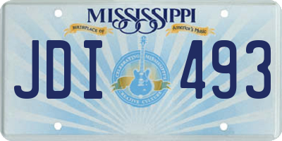 MS license plate JDI493