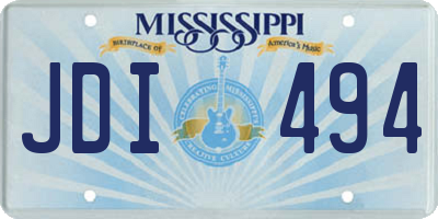 MS license plate JDI494