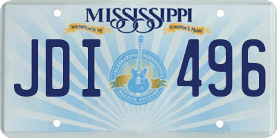 MS license plate JDI496