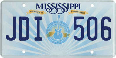 MS license plate JDI506
