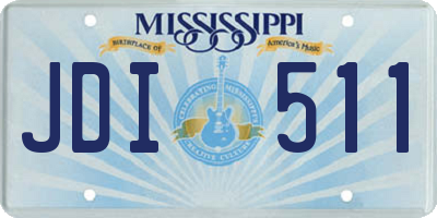 MS license plate JDI511