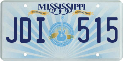 MS license plate JDI515