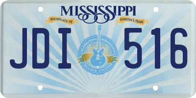 MS license plate JDI516