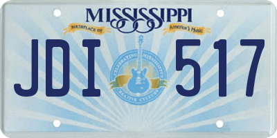 MS license plate JDI517