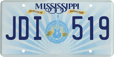 MS license plate JDI519