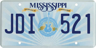 MS license plate JDI521