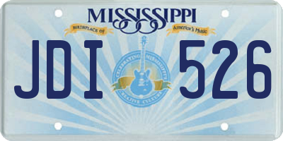 MS license plate JDI526