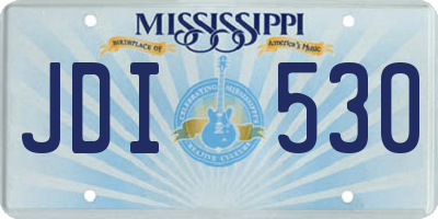 MS license plate JDI530