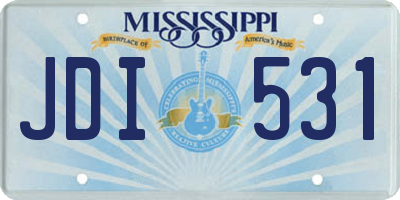 MS license plate JDI531