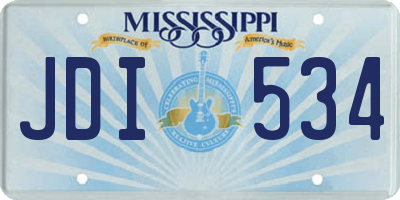 MS license plate JDI534