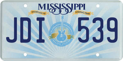 MS license plate JDI539