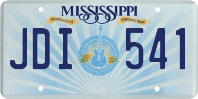 MS license plate JDI541