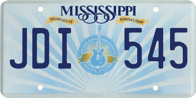 MS license plate JDI545