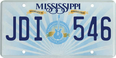 MS license plate JDI546
