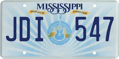 MS license plate JDI547