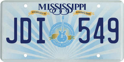 MS license plate JDI549