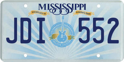MS license plate JDI552