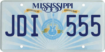 MS license plate JDI555