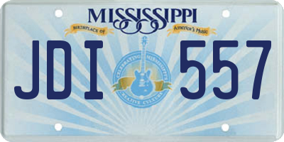 MS license plate JDI557