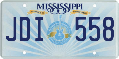 MS license plate JDI558