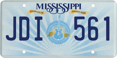 MS license plate JDI561
