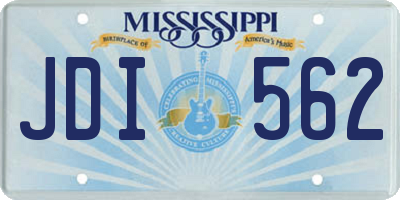 MS license plate JDI562