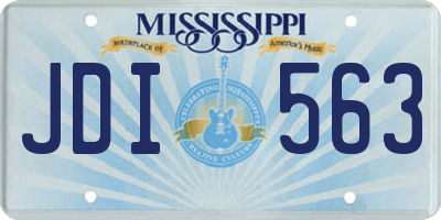 MS license plate JDI563