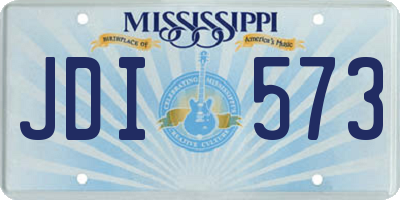 MS license plate JDI573