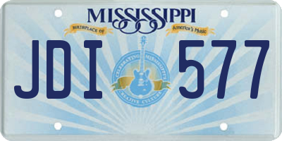 MS license plate JDI577