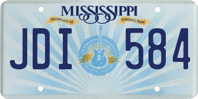 MS license plate JDI584