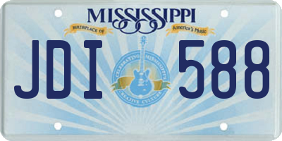 MS license plate JDI588