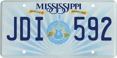 MS license plate JDI592
