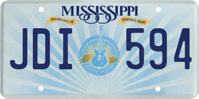 MS license plate JDI594