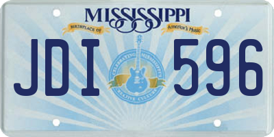 MS license plate JDI596