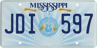 MS license plate JDI597