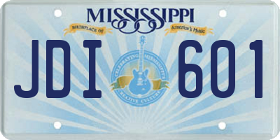 MS license plate JDI601